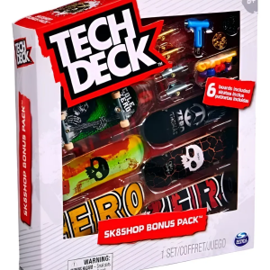 Tech Deck Fingerboard Sk8shop Zero Bonus Pack 6 Patinetas Dedos