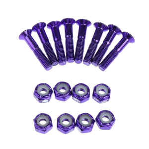 Set 8 Tornillos Colores Skate Allen Importados 1" morado
